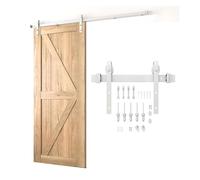 Kit per porte scorrevoli a libro, Kit ferramenta for porta scorrevole del fienile bianco, diverse misure(67" Track (Single Door))