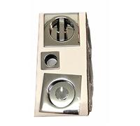 Kit per porte scorrevoli con maniglie ad incasso quadrate - FERREMI 04050 (Cromo Lucido)