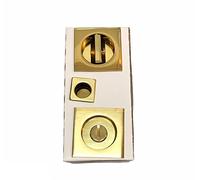 Kit per porte scorrevoli con maniglie ad incasso quadrate - FERREMI 04050 (Ottone Lucido)