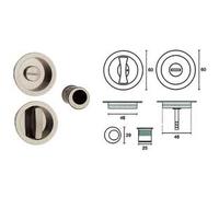 KIT PER PORTE SCORREVOLI CROMO SATINATO E0262S51 ø mm.60 TELESE