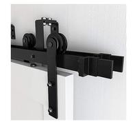 Kit per porte scorrevoli, Kit hardware for porta della stalla a doppio binario Bypas da 1200-4870 mm, raccordi for porte scorrevoli con guida a rulli a forma di I montata in alto(14FT 4265mm)