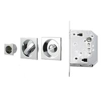 KIT PER PORTE SCORREVOLI SCRIGNO QUADRATO CROMO LUCIDO FERREMI