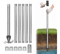 Kit per pozzo Sand Point, kit per pozzo con azionamento da 1-1/4 | Maglia da 60 gauge, strumento professionale per perforazione pozzo poco profondo, tubi zincati giunti azionamento(6M)