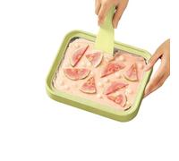 Kit Per Preparare Il Gelato In Casa, Con Piastra A Congelamento Istantaneo, 2 Spatole E Tappetini Antiscivolo, Vassoio In Acciaio Inossidabile Per Preparare Gelato(Green,26cm)