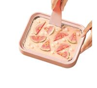 Kit Per Preparare Il Gelato In Casa, Con Piastra A Congelamento Istantaneo, 2 Spatole E Tappetini Antiscivolo, Vassoio In Acciaio Inossidabile Per Preparare Gelato(Pink,20.5cm)