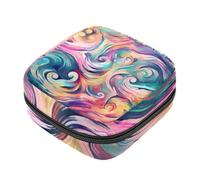 Kit per primo periodo astratto che scorre enigmatico turbinii texture per ragazze, salvaslip tampone, borsa mestruale, supporto per assorbenti con cerniera, organizer per tovaglioli sanitari