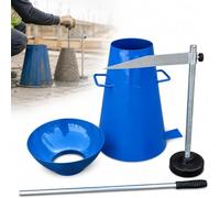 Kit per prova di afflosciamento del calcestruzzo, set prova afflosciamento | Cono in acciaio, asta di compattazione, imbuto e righello di misurazione per ingegneria civile