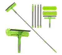 Kit Per Pulizia Vetri - Kit Per Pulizia Vetri Con Raschietto,Pulitore Con Scopa A Allungabile Per Bagno Doccia Porta Parete Piastrella Specchio | Per Auto Porte Interno Ed Esterno