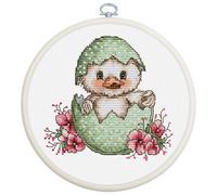 Kit per punto croce contato Luca-S con telaio "Il primo sorriso di primavera", 1