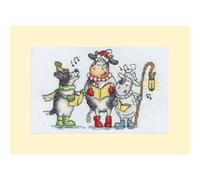 Kit per punto croce contato "Woof, Moo, Baa" di Bothy Threads, XMAS74, 16x10cm