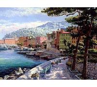 Kit per punto croce di Sweet Home the Seaport, 14 ct, 350 x 262 punti, 74 x 58 cm, kit per punto croce