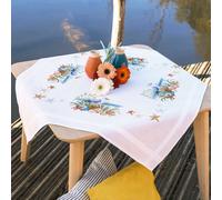 Kit per punto croce stampato Vervaco, tovaglia "Brezza marina", 80x80 cm