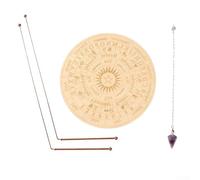 Kit per rabdomanzia e pendolo divinante in rame al 99,9% per ricerca dell'acqua, caccia e terapia energetica, con ciondolo in cristallo e tappetino