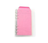 Kit per raccoglitori di risparmio, 100 buste per risparmiare , 6 anelli, formato A6, set organizer per buste per contanti, gestione del denaro codificata a colori, per scuola, ufficio, lezioni