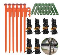 Kit per raddrizzare gli alberi, confezione da 6, supporti e paletti per alberi pendenti, cinghie da 4 m per la crescita dei giovani