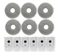 Kit per ricambi per ecovacs per x5 per omni Panni per lavaggio(2 * 6pcs) | Compatibilità per x5 per omni, rimozione per polvere per efficace, panni microfibra densa, lavabili in macchina