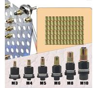 Kit per ricambi rivettatrice manuale include 6 testine e 60 zincate per dadi