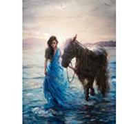 Kit per ricamo a punto croce - Bellissimo cavallo - Kit per punto croce con stampa accurata 11CT per adulti e principianti-40X50CM, fili, aghi, tessuto,decorazioni per la casa