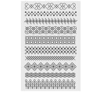Kit Per Ricamo Blackwork Con Schema Florashell Sampler - 14