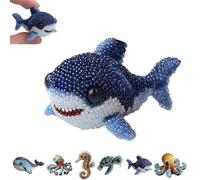 Kit per ricamo con perline a forma di polipo, motivo animali dell'oceano, kit fai da te per principianti, con foglio di istruzioni passo passo a colori per gli amanti del mestiere