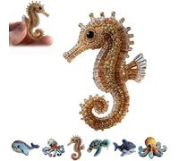 Kit per ricamo con perline a forma di polipo, motivo animali dell'oceano, kit fai da te per principianti, con foglio di istruzioni passo passo a colori per gli amanti del mestiere