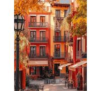 Kit Per Ricamo Con Perline Strade sotto il sole Paesaggio 9CT 30x40cm | Kit Per Ricamo A Punto Croce Con Perline Diy，Artigianato，Arte Dell'Ago，Regali Per Le Feste