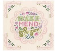 Kit per ricamo timbrato Bothy Threads "Make, Mend And Treasure", ECA10, 24x24cm