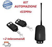 Kit Per Ricevitore Per Automazione Cancelli con 2 Telecomandi Universali 433mhz