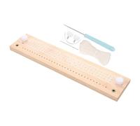 Kit per Rilegare Libri a Mano Distanza Regolabile e Metallo | Legno Beige, per Quaderni Fatti a Mano e Album Fotografici, Cordino Cerato e Perni Inclusi