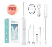 Kit per rimuovere calcoli tonsillari, Pipetta aspirante elettrica, Rimuove i calcoli tonsillari in 1 minuto, Set completo per rimuovere i calcoli tonsillari per un alito fresco