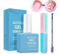 Kit per rimuovere lo smalto gel, 15 ml per rimuovere lo smalto gel in modo facile e veloce con spingi cuticole e lima, senza bisogno di ammollo o avvolgimento