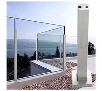 Kit per ringhiera in vetro, altezza 85,1 cm, supporti trasparenti per scale, ponti, terrazze e giardini, sistema di recinzione in vetro resistente con slot per una facile installazione