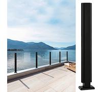 Kit per ringhiera in vetro nero per balaustra personalizzata mandrino verticale da 70 cm per loft/villa ed elegante supporto pannello scale design moderno Mid Post colore