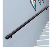 Kit per ringhiera per scale da 90 cm a 240 cm, regolabile, con supporti in ferro battuto, corrimano decorativo per la casa, perfetto per la sicurezza delle scale e lo stile.