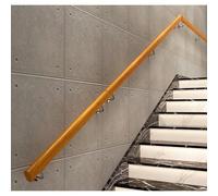 Kit per ringhiera per scale da esterno, in legno, con supporti in acciaio inox, ideale per interni ed esterni, sicurezza per scale e corridoi
