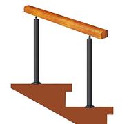 Kit per ringhiera per scale da interni, in legno e metallo resistente, supporto in ferro battuto, post transizione ils per scale e portico, set completo di installazione sicurezza e stile combinato