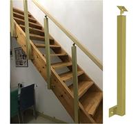 Kit per ringhiera per scale quadrato in metallo, supporto angolare regolabile per balaustre per scale montate lateralmente, ideale per passaggi di transizione, facile installazione
