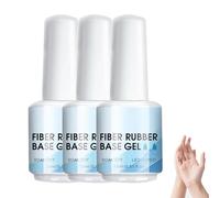 Kit Per Riparare Le Unghie Naturali Rotte, Smalto Trasparente Con Base in Fibra Di Vetro, 15 Ml, Polimerizzazione UV LED. Richiede Prodotti Per Manicure Per Salone, Casa (3 pezzi)