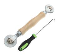 Kit per Riparazione Zanzariera Rullo e Gancio per Finestre | Legno e Acciaio Inossidabile, Cuscinetti Rotanti Resistenti, per Rifare Reti di Porte e Finestre