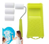 Kit per rullo paintBrush, rullo EdgerMini Brush Set With PaintTray - Hemmålning Handhållen Clean Cut paintEdger, Målningsverktyg