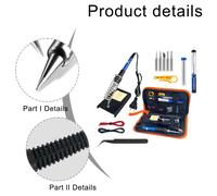 Kit per saldatore Completo 15 60W con Impostazioni Temperatura Regolabili