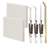 Kit per saldatura gioielli Set portatile Schede per saldatura Pinzette bloccaggio Materiale in ferro saldatura precisa efficiente Creazione gioielli portatili