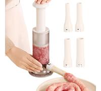 Kit Per Salsicce - Strumento Per Riempire Manualmente La Carne, Di Imbuto Per Farcire A Mano | Durevole Corpo In PC PP 24,5x11 Cm Con Connettori Per Tubi Presa Facile Per Di
