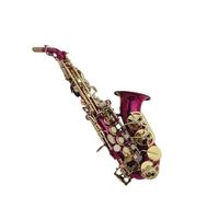 kit per sassofono Piccolo Sassofono Acuto Curvo Chiave B Tasti A Conchiglia Corpo Rosso Strumento Musicale Professionale In Ottone Con Custodia (Color : Cloth Case)