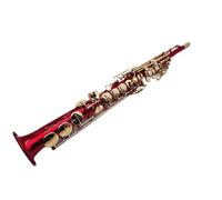 kit per sassofono Sassofono Acuto B Piatto Rame Rosso Laccato Oro Sax Tasti In Ottone Strumento A Fiato Con Custodia Bocchino (Color : DEEP BLUE)