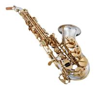 kit per sassofono Sassofono Acuto Chiave D'oro Argentata Con Custodia Bocchino Per Sax Legatura Ance Collo (Color : Canvas bag)