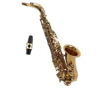 kit per sassofono Sassofono Contralto Mib Dorato Corpo In Ottone Tasti A Conchiglia Bianca Strumento A Fiato Con Custodia Per Il Trasporto Spazzola In Tessuto