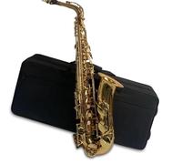 kit per sassofono Sassofono Contralto Mib Dorato Sax Corpo In Ottone Tasti Bianchi Strumento A Fiato Con Custodia Per Il Trasporto