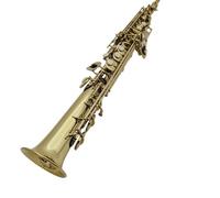 kit per sassofono Strumenti Per Sax Piatto B In Ottone Laccato Oro, Tubo Dritto, Alto, Con Bocchino (Color : Dark Grey)