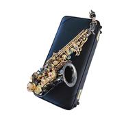kit per sassofono Strumento Musicale In Sib Nero Sassofono Curvo Con Chiave Dorata Con Bocchino